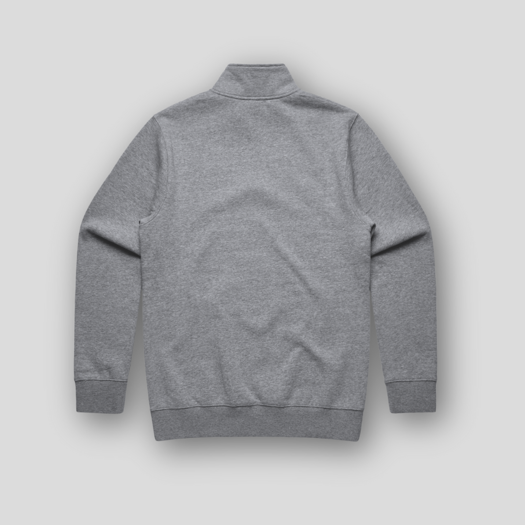Front view of OLTO Unisex Half Zip in Athletic Heather